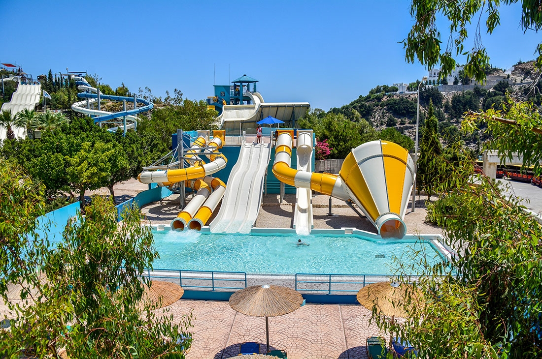 Kiddies Slides - water slide at Waterpark Faliraki Rhodes