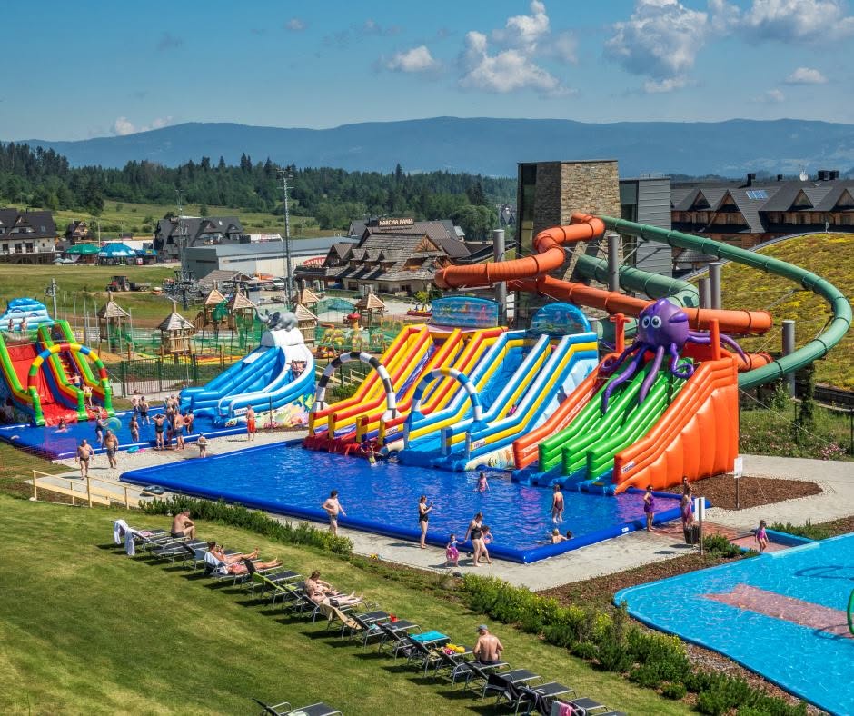 Inflatable Water Playground - activity zone at Terma Białka 