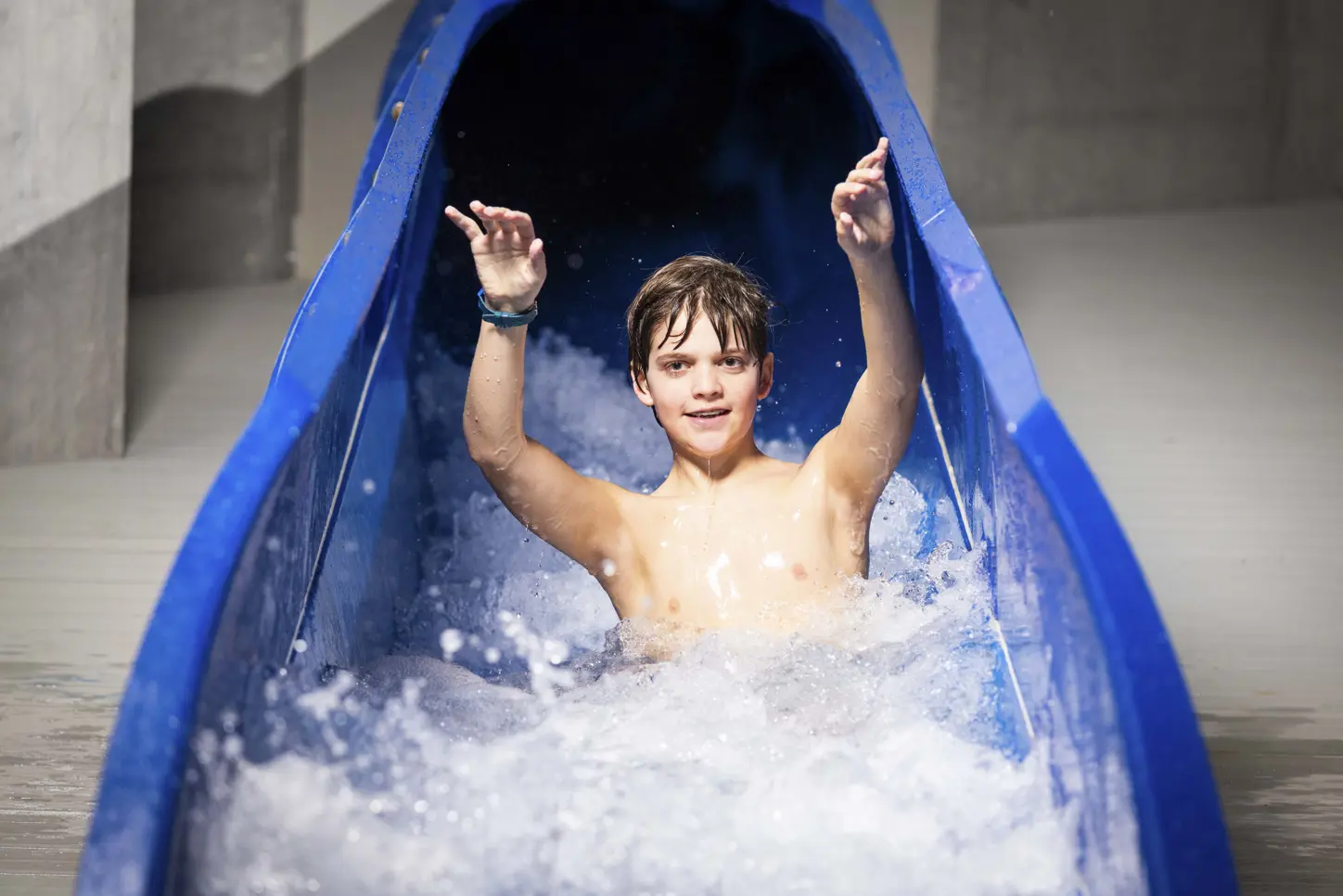 Tunnel of Horror - water slide at Splash & Spa Tamaro
