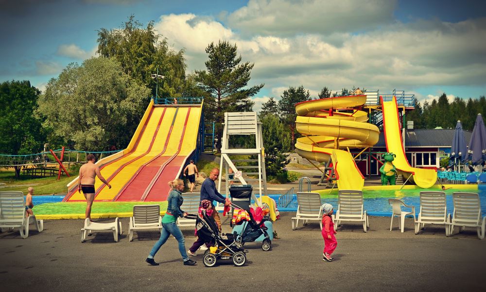 Water Slides - water slide at Visulahti Dinosauria 