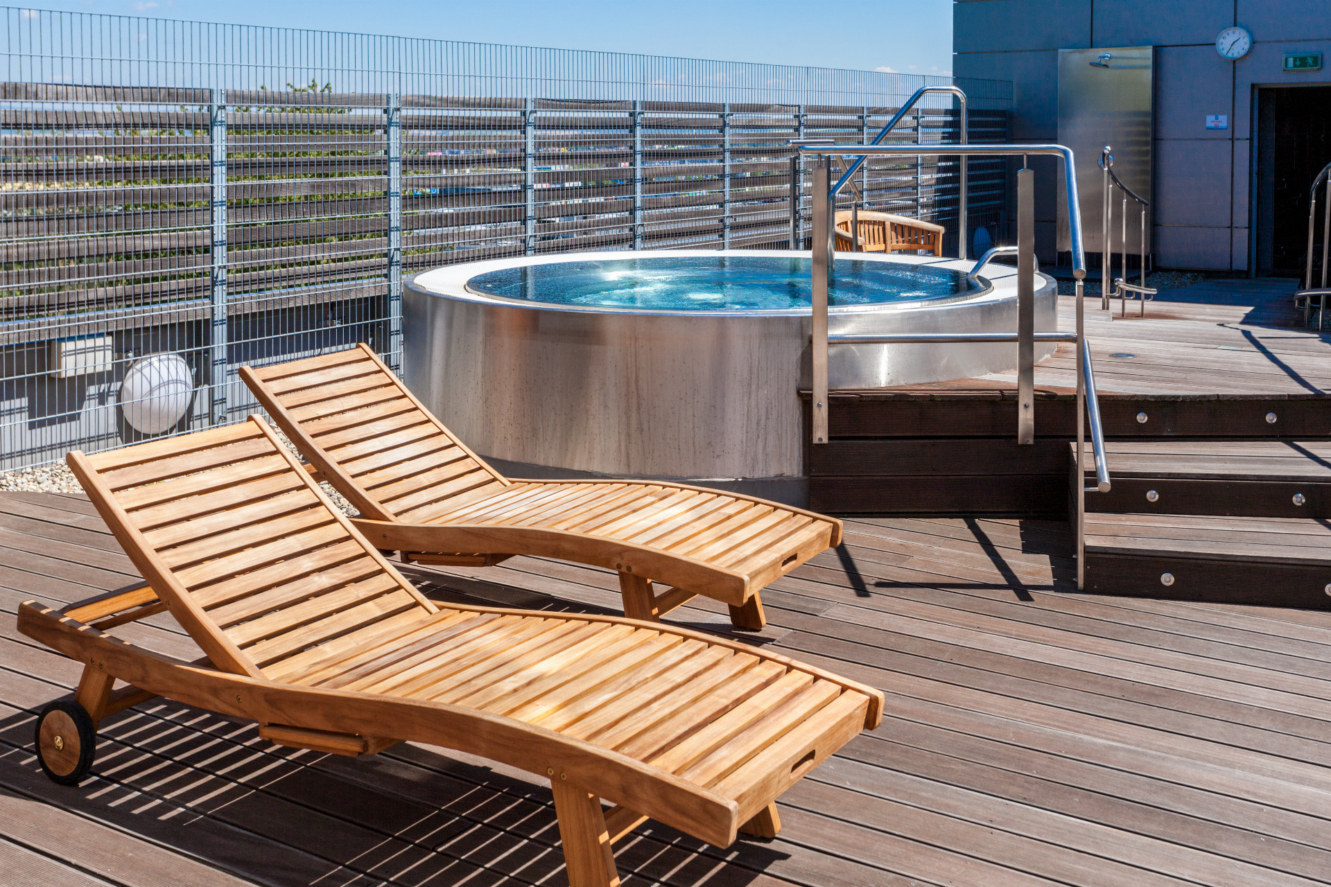 Outdoor Whirpool - swimming pool at Aquapark Olomouc