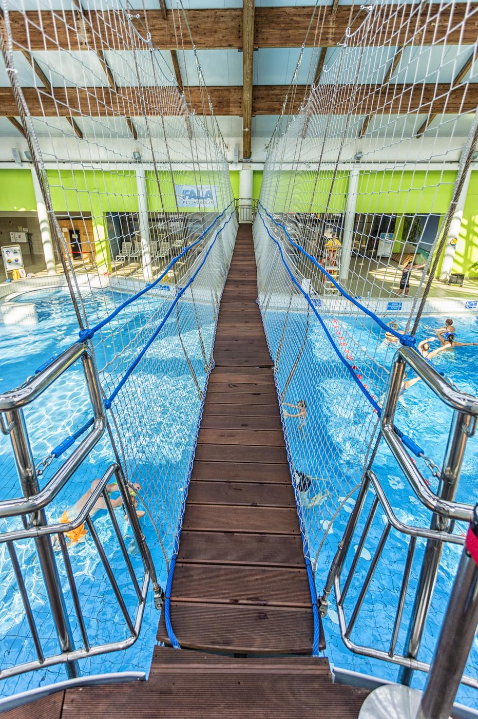 Rope Bridge - activity zone at Aquapark Fala Łodz