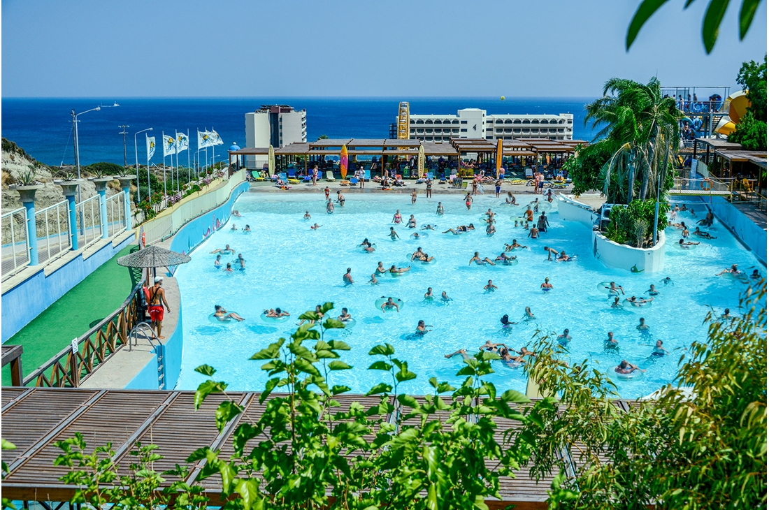 Wave Pool - swimming pool at Waterpark Faliraki Rhodes