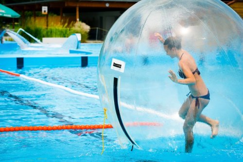 Aquazorbing - activity zone at Aquapark Uherské Hradiště