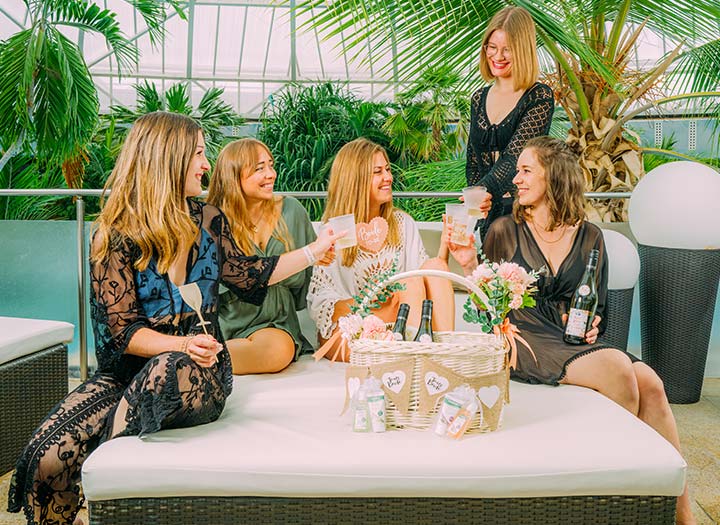 Bachelor/Bachelorette Wellness Dream for - service area at Therme Erding