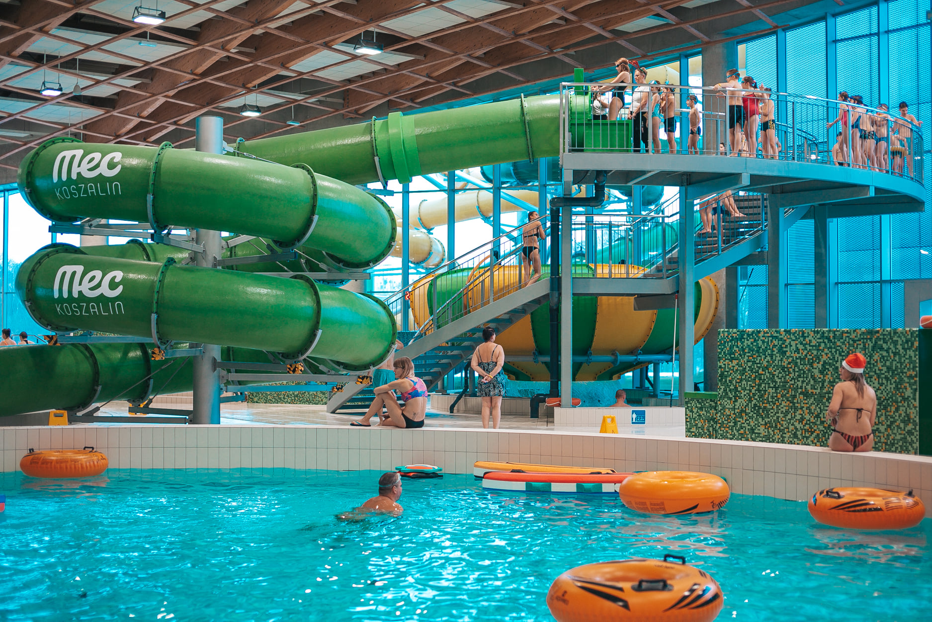 Recreational - water slide at Aquapark Koszalin