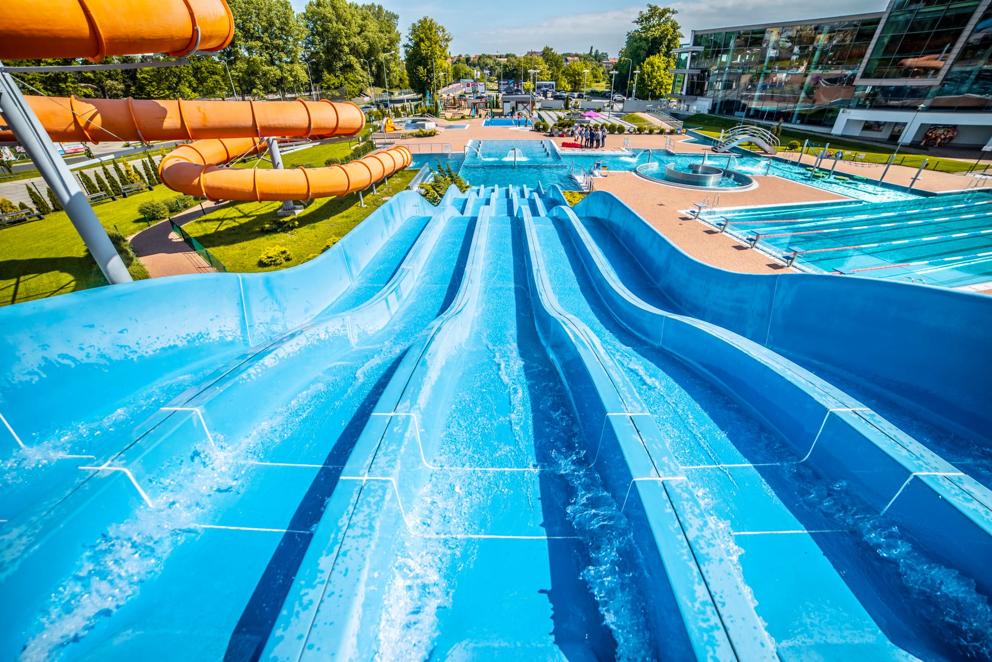 Outdoor Family Slide - water slide at Aquapark Kalisz
