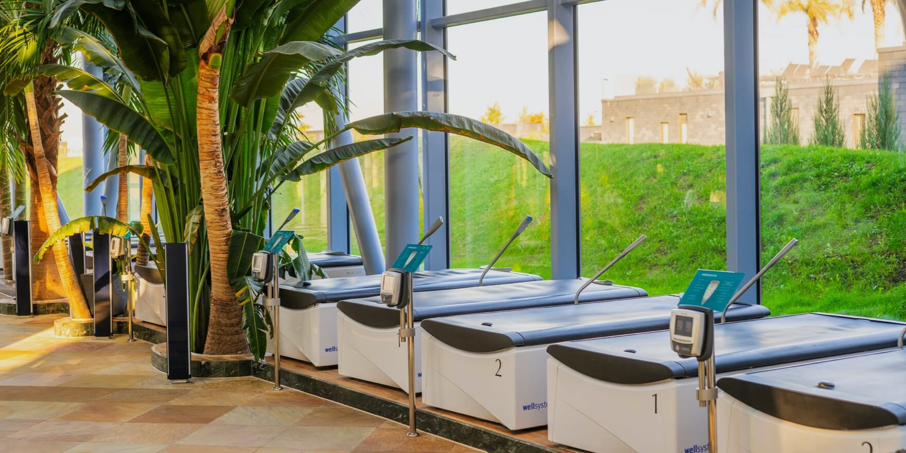 Hydromassage beds - service area at Therme Bucharest