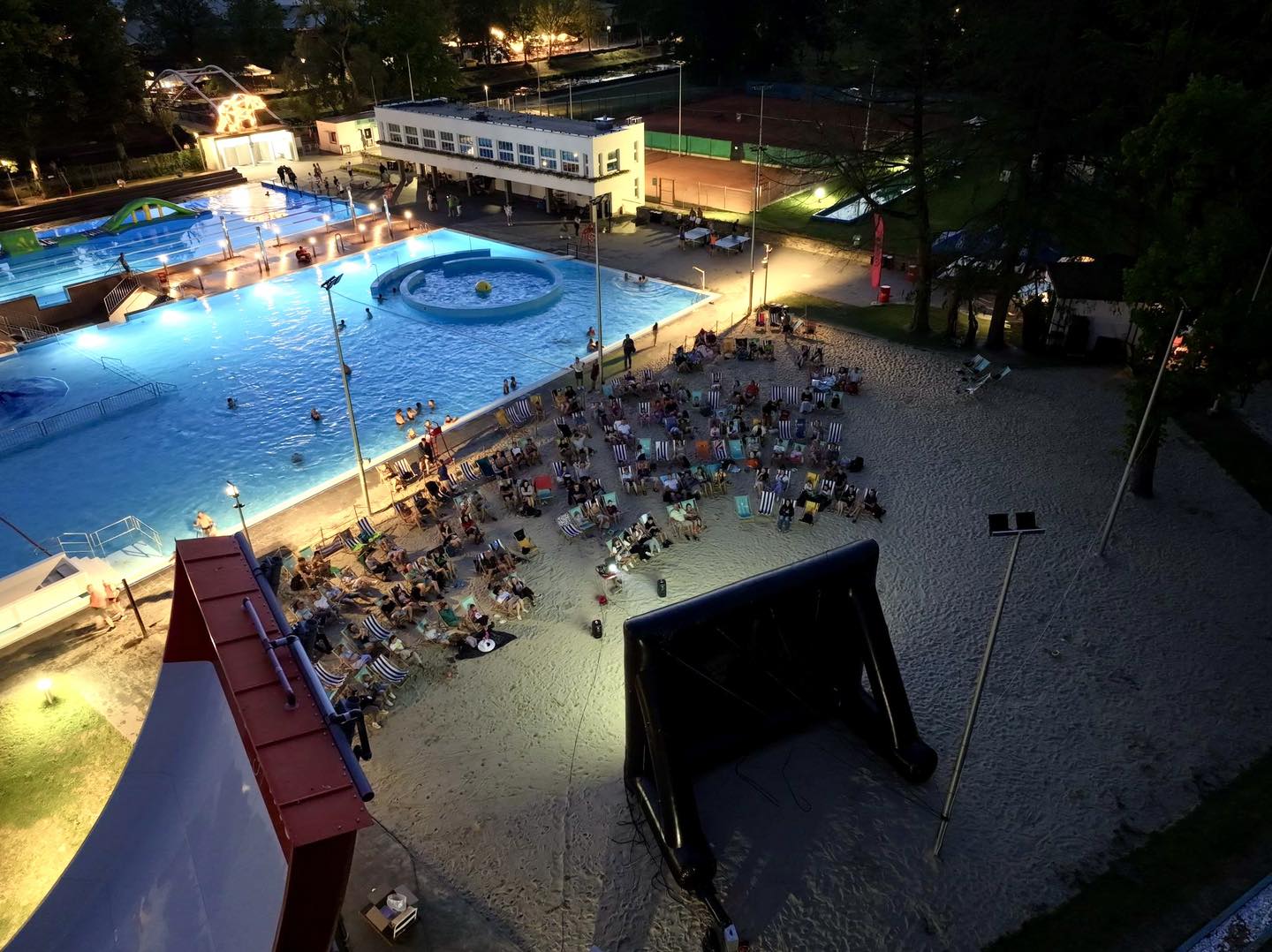 Open Air Cinema - activity zone at Baseny Wisła