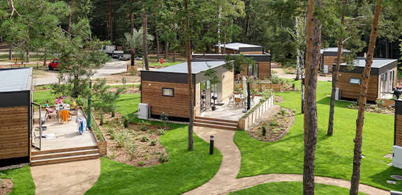 Holiday homes - service area at Tropical Islands