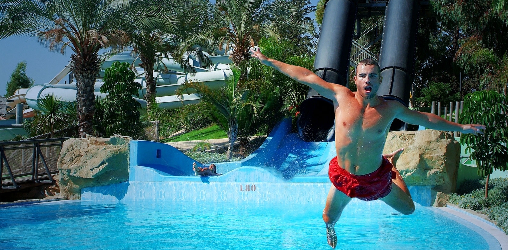 Black Cannons - water slide at Fasouri Watermania