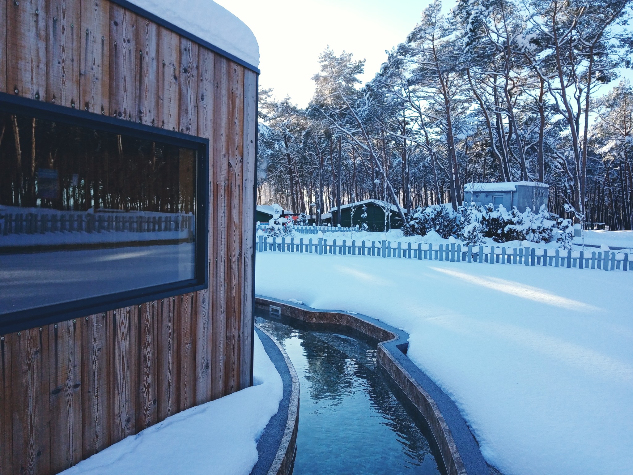 Outdoor Finnish Sauna - wellness area at Aquapark Zalewski