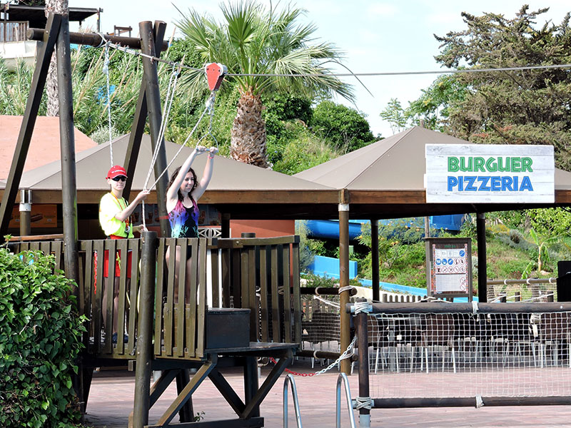 Zip Line - activity zone at Aquopolis Torrevieja