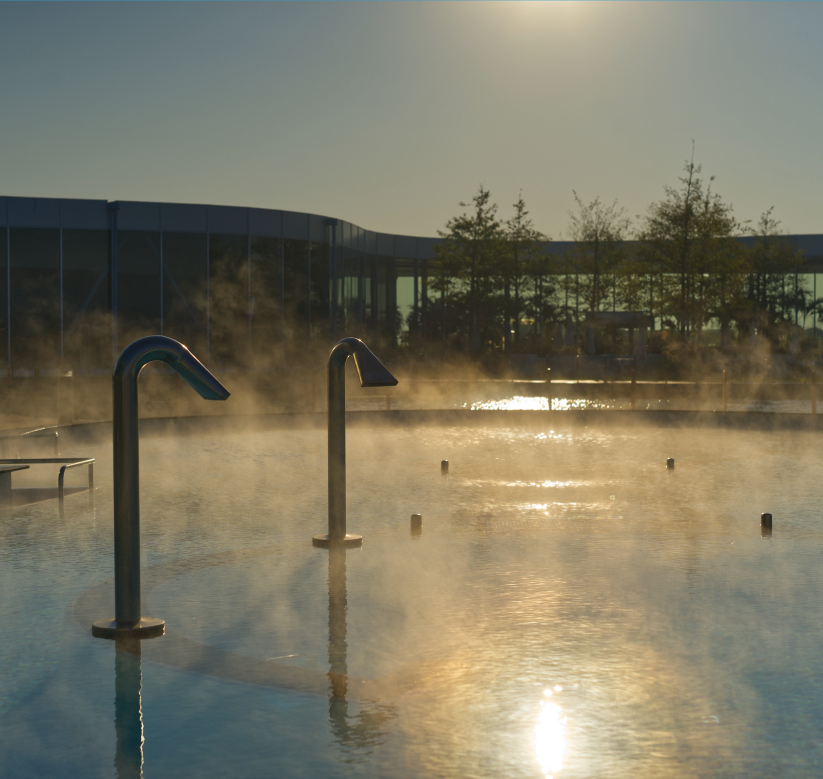 Outdoor  the palm - swimming pool at Therme Bucharest