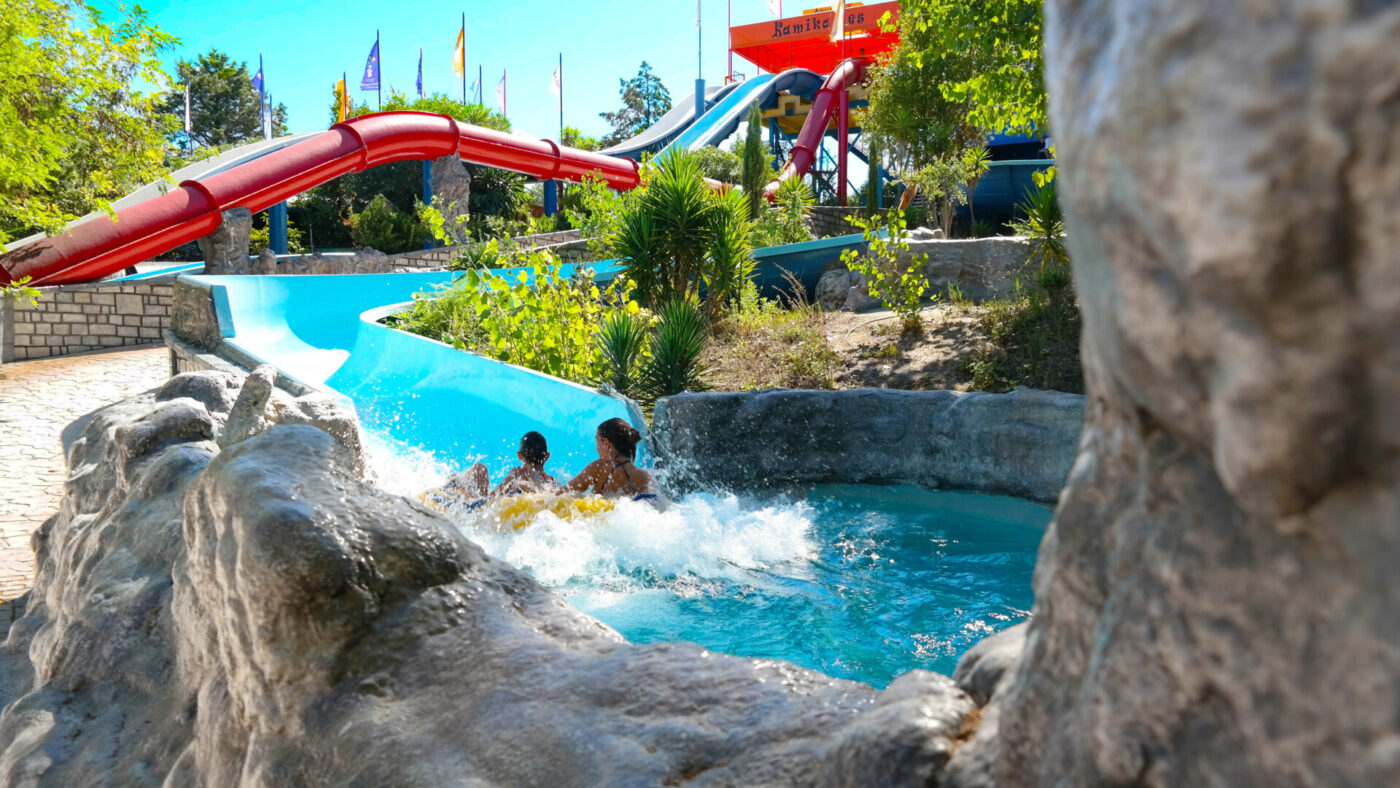 Crazy River - water slide at Aqualand Corfu Water Park