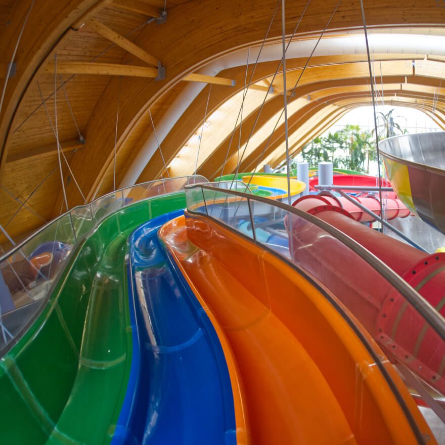 The racer  - water slide at Therme Bucharest