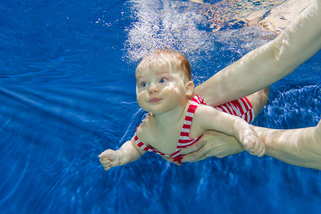 Baby swimming - service area at Tropiclandia