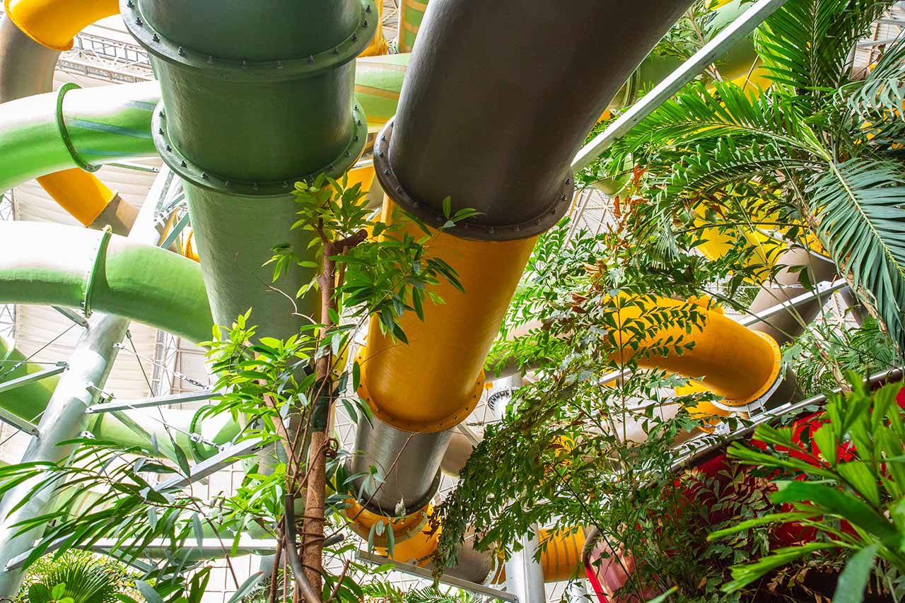 Wide-wave slide - water slide at Tropical Islands