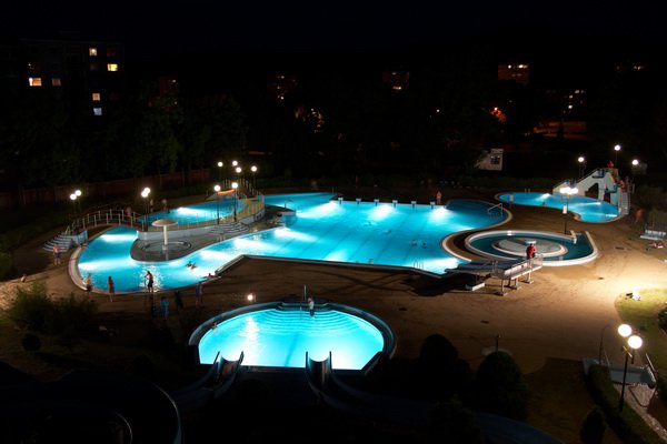 Jacuzzi - swimming pool at Aquapark Klášterec nad Ohri
