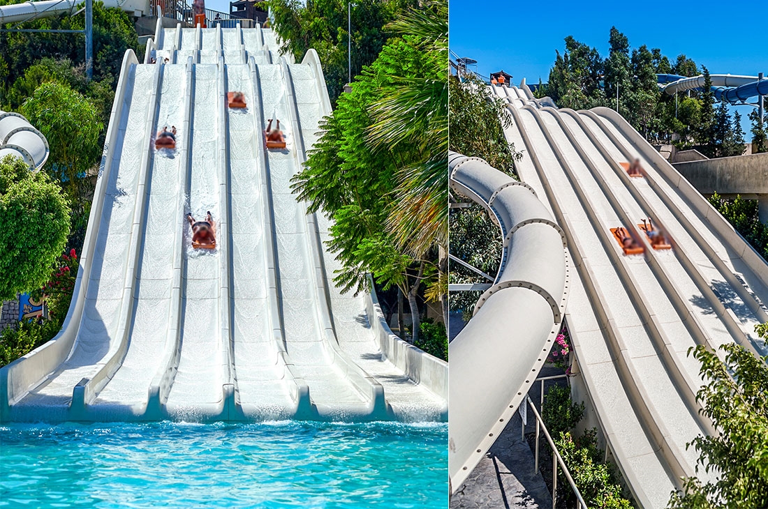 Head First Mat Racer Slide - water slide at Waterpark Faliraki Rhodes